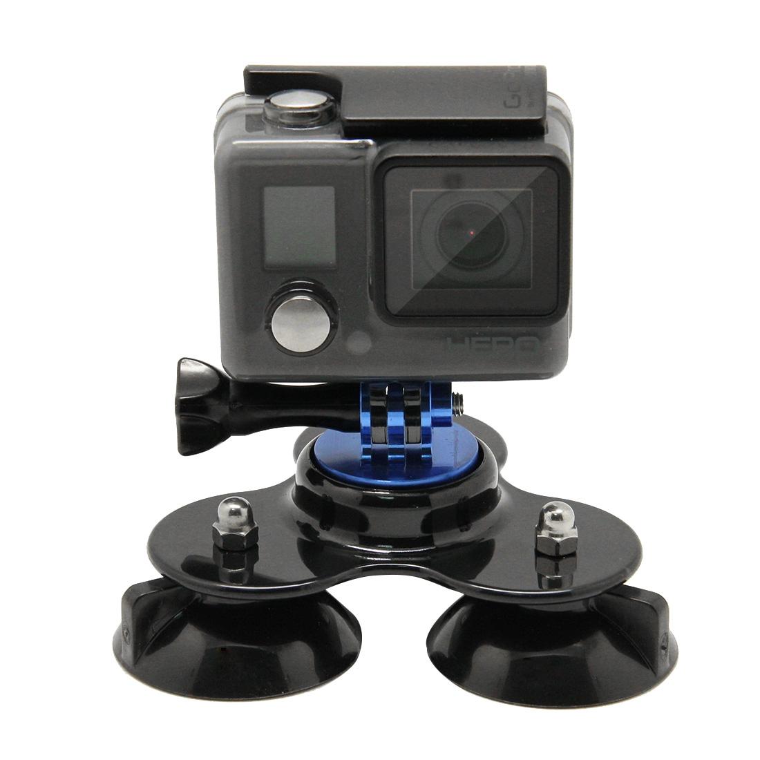 Universal Suction Cup Mount For Action Cameras With Tripod And Handle