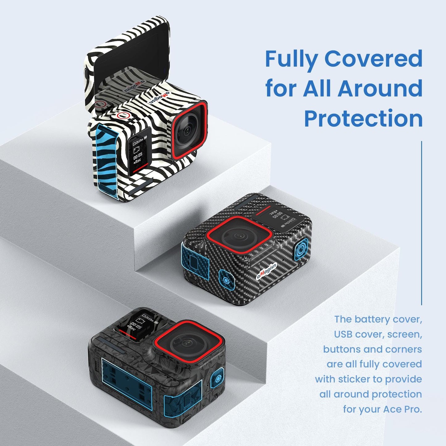 Sports Camera Accessories For Insta360 Ace Pro - Amagisn Body Sticker