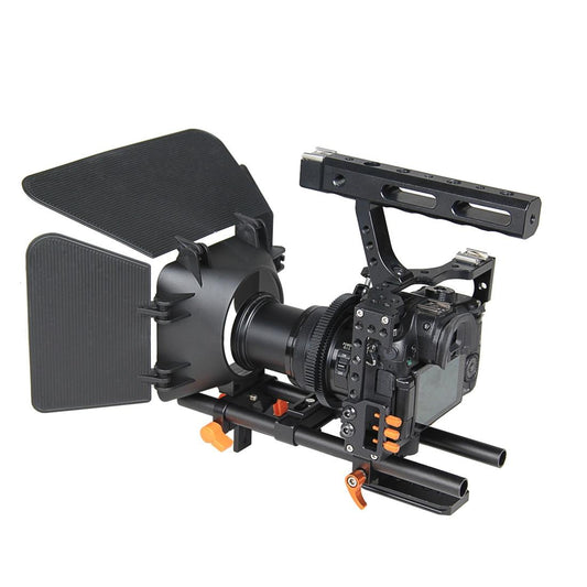 Sony A7 Cage Set With Stabilizer Follow Focus And Matte Box - Orange