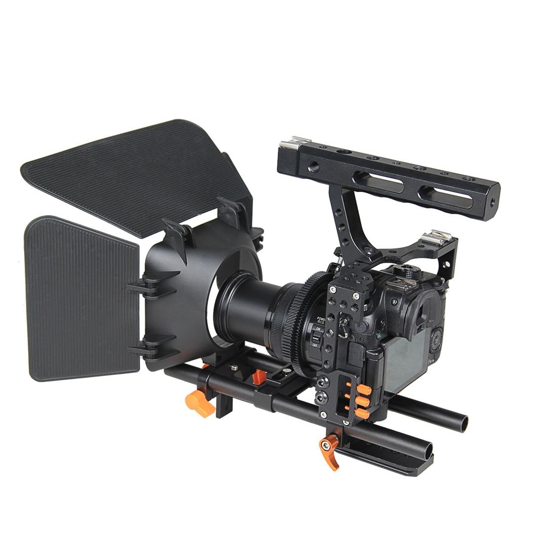 Sony A7 Cage Set With Stabilizer Follow Focus And Matte Box - Orange