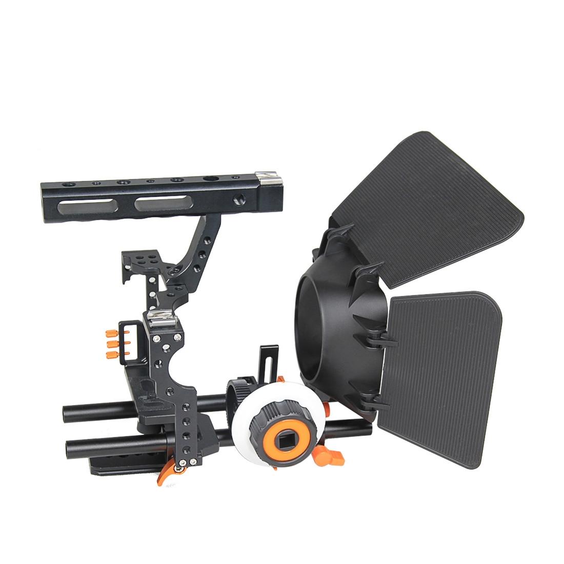 Sony A7 Cage Set With Stabilizer Follow Focus And Matte Box - Orange