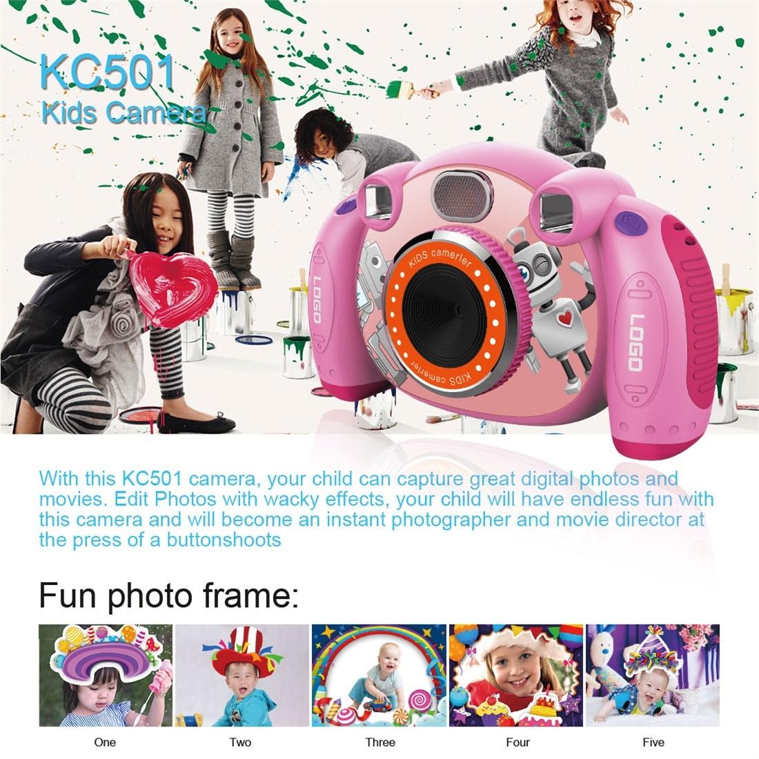 2.0 Inch Hd Screen Digital Children Camera - Pink 3Mp