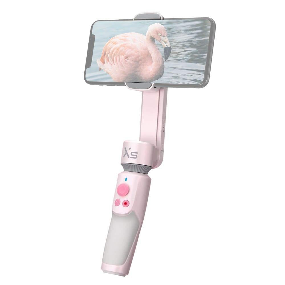 Smooth-Xs Handheld Gimbal Stabilizer Selfie Stick - Pink 200G