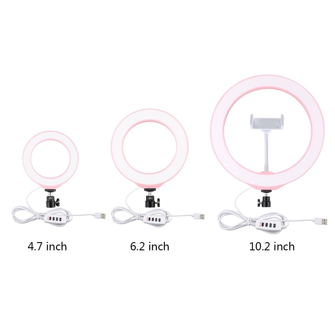 26Cm Dimmable Led Ring Light With Tripod And Phone Clamp