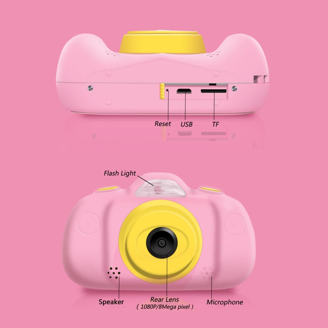 8Mp Dual-Lens Children Camera With 2.4 Screen Supports 32Gb Tf Card