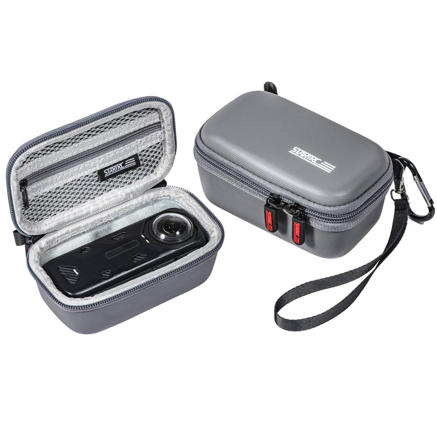 Carry Case With Carabiner & Strap For Cameras