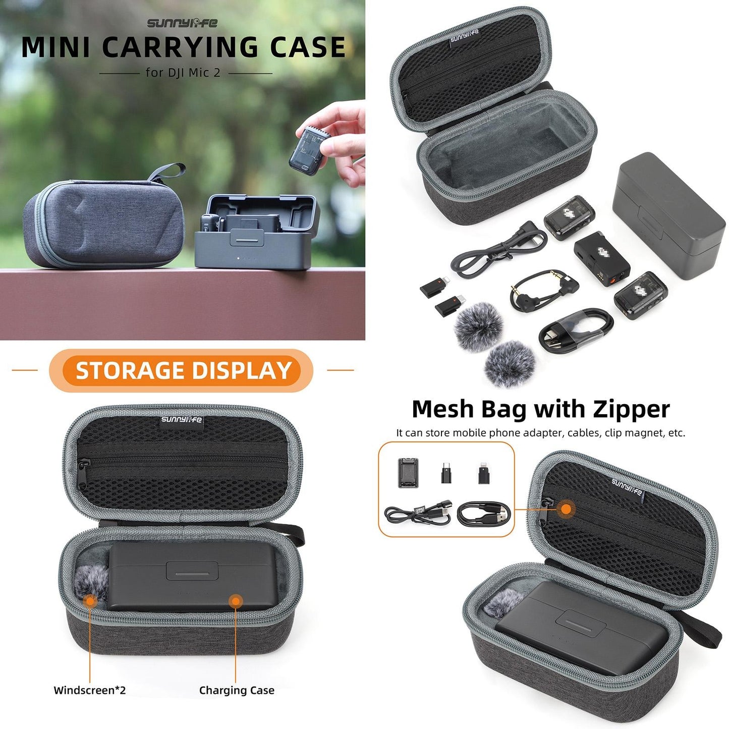 Mini Carrying Case For Dji Mic 2 Wireless Microphone - Storage Bag