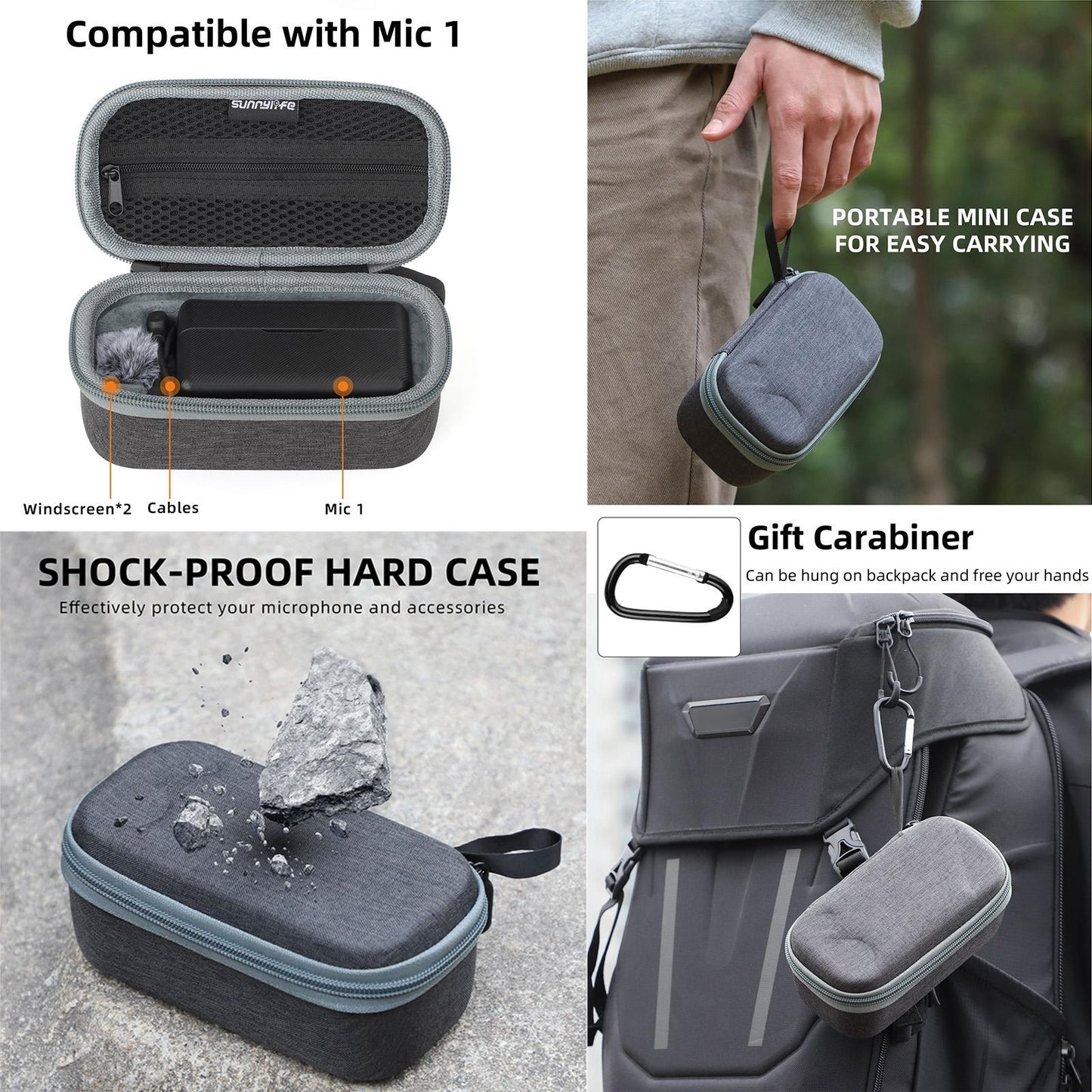 Mini Carrying Case For Dji Mic 2 Wireless Microphone - Storage Bag