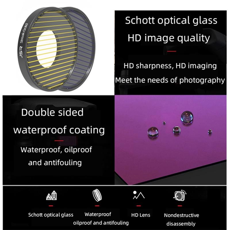 Enhanced Streak Drawing Lens Filter For Dji Action 3