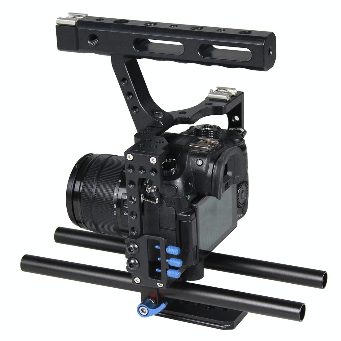 Sony A7 / A7S / A7R Camera Cage Stabilizer With Handle - Blue