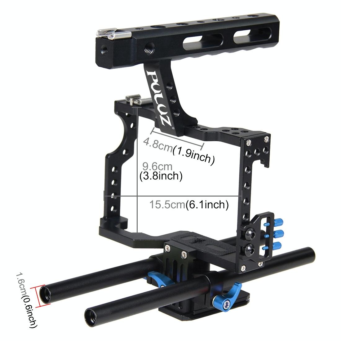 Sony A7 / A7S / A7R Camera Cage Stabilizer With Handle - Blue
