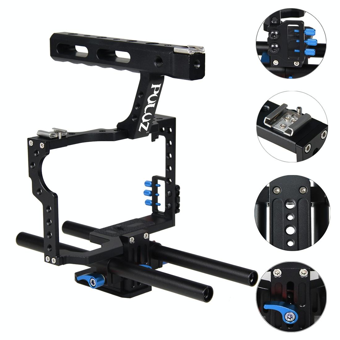 Sony A7 / A7S / A7R Camera Cage Stabilizer With Handle - Blue
