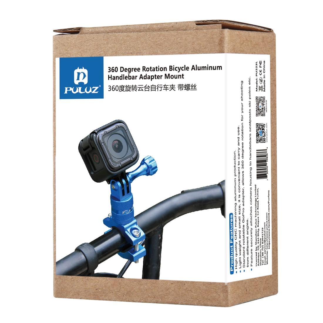 Universal Bike Handlebar Mount For Action Cameras - 360 Degree Rotation