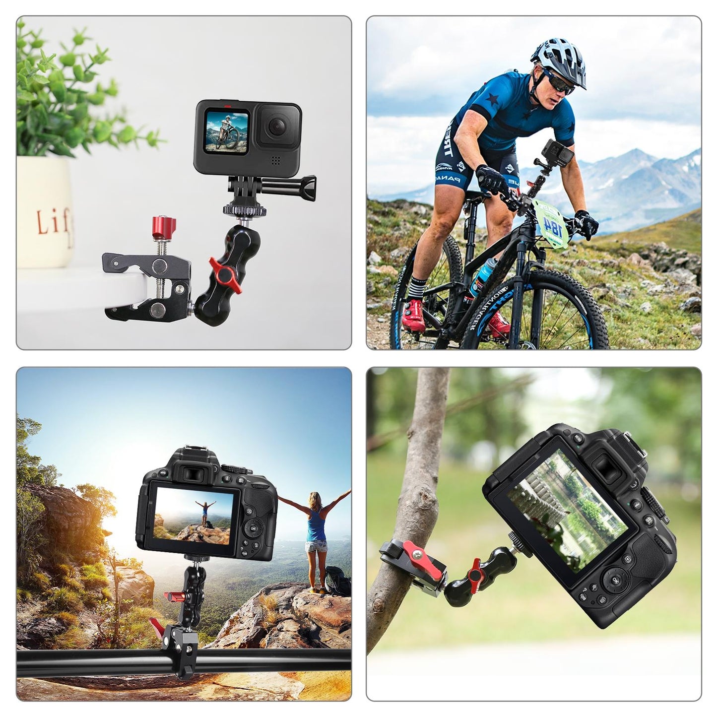 Versatile Magic Arm Clamp For Mounting - Red