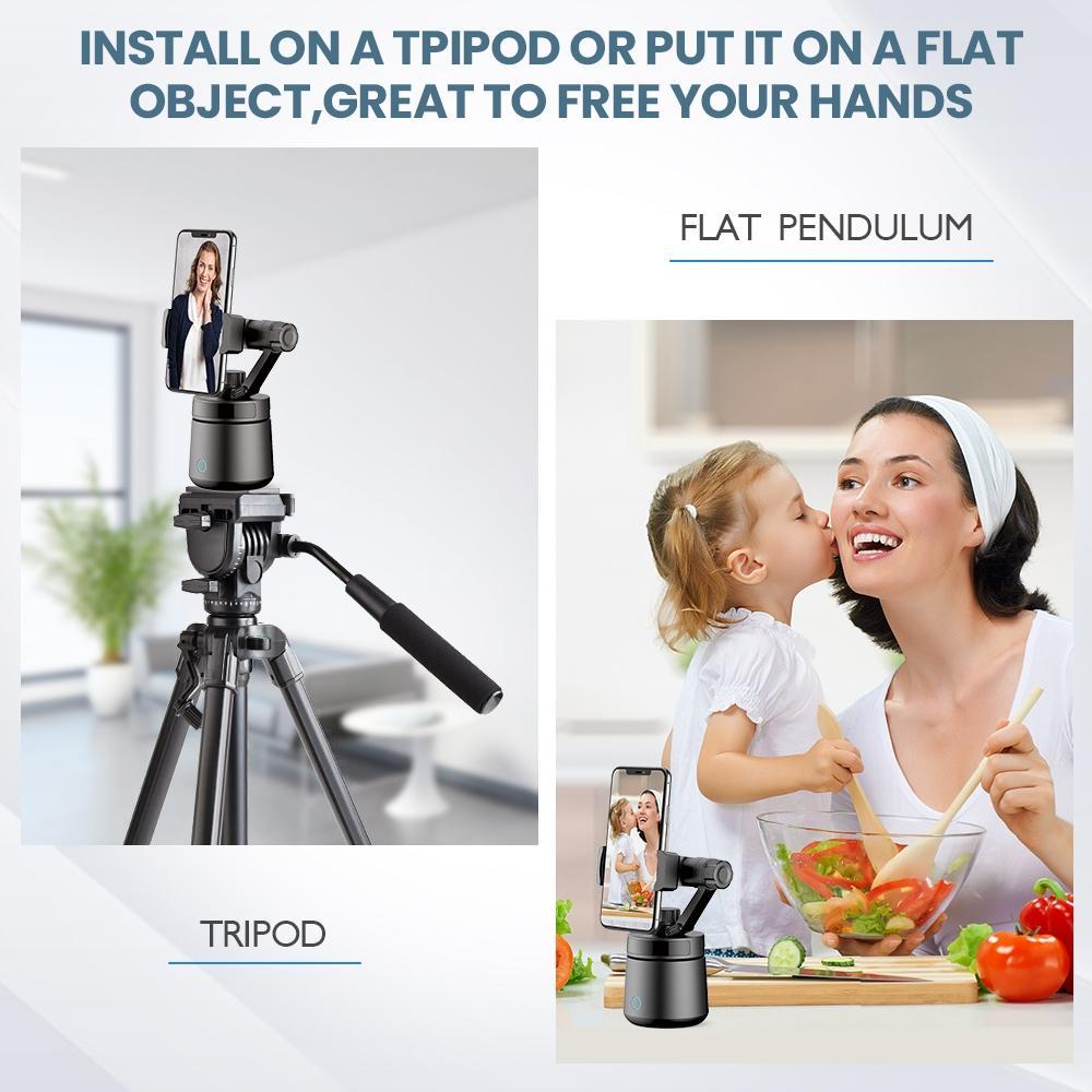 360 Degree Intelligent Tracking Tripod Head - White