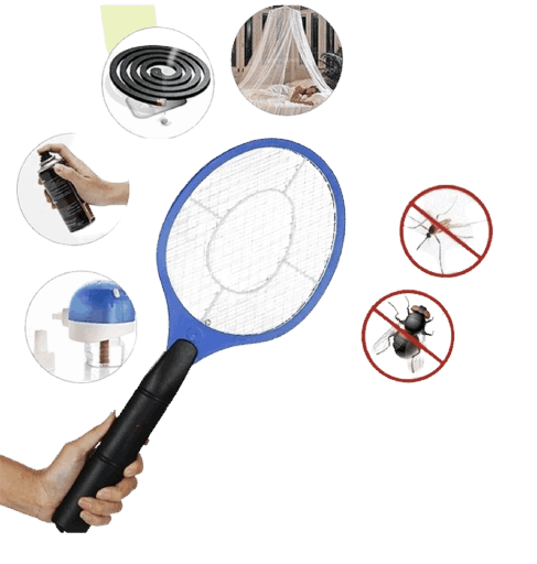 BUG ZAPPER RACKET Fly Mosquito Pest Swatter Net Racquet Electric Insect Killer