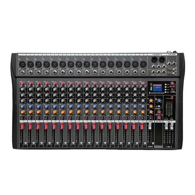 Hridz 16 Channels Audio Sound Mixer Mixing DJ Console USB with 48V Phantom Power