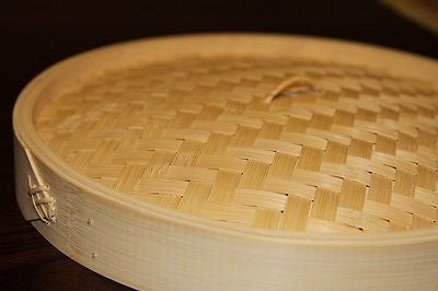 8 Inch Bamboo Steamer Set-2 Steamer Baskets With 1 Lid