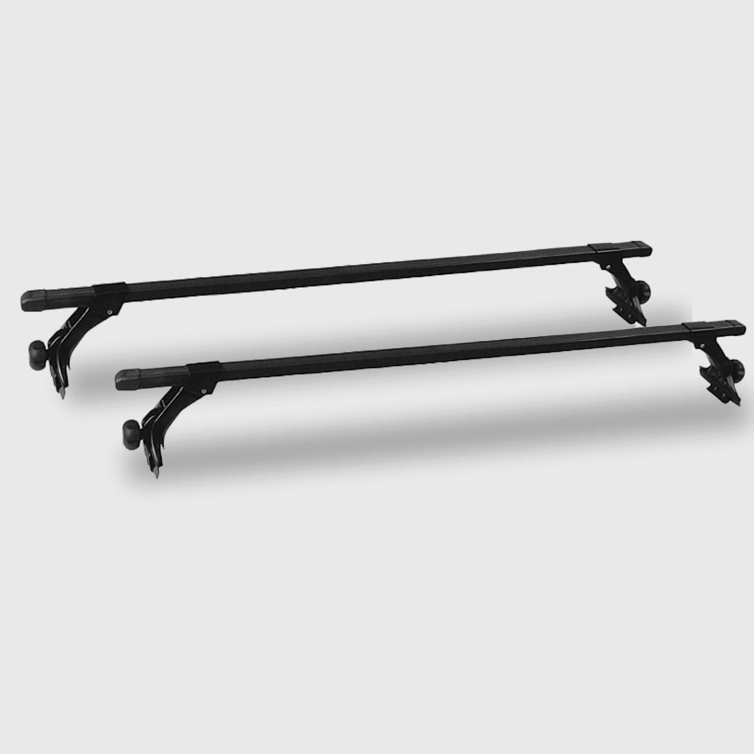 120cm Universal Rain Gutter Car Roof Rack Cross Bars Black Adjustable Brackets Medium