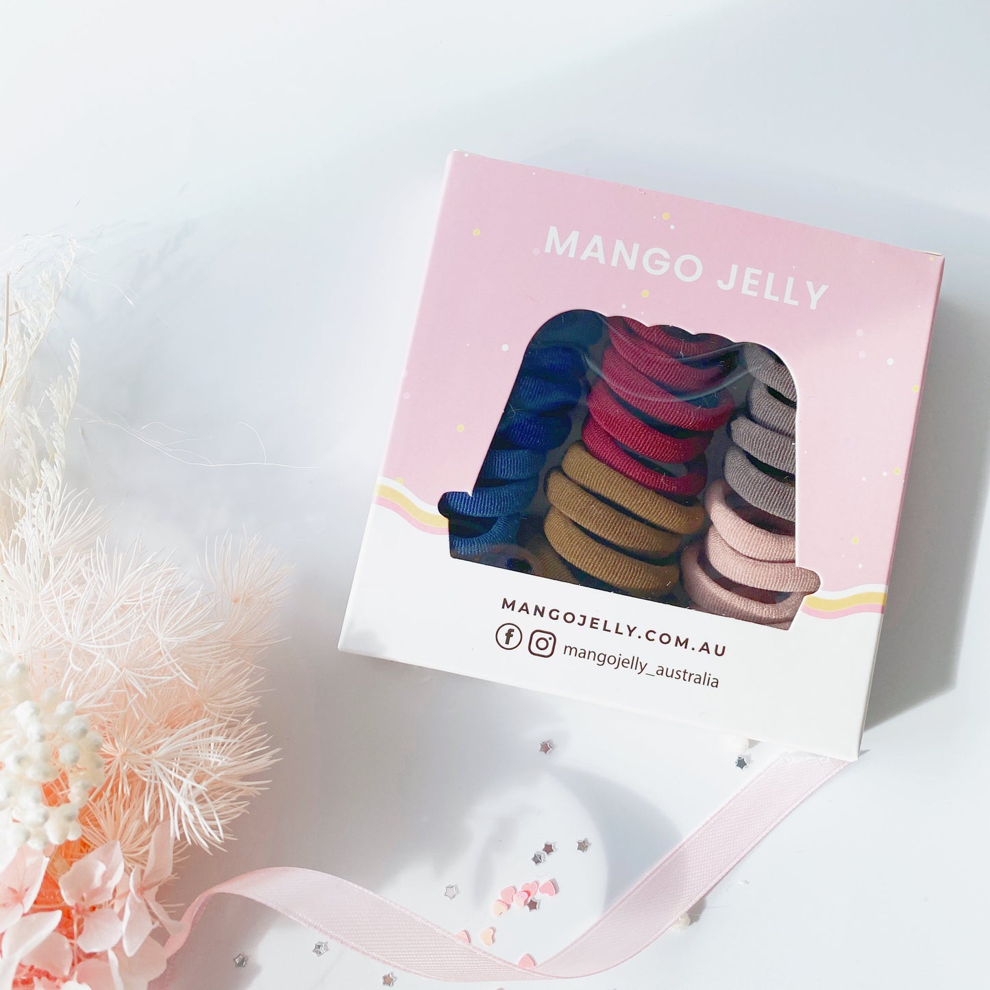 MANGO JELLY Metal Free Hair Ties (3cm) - EarthTone 36P - Three Pack