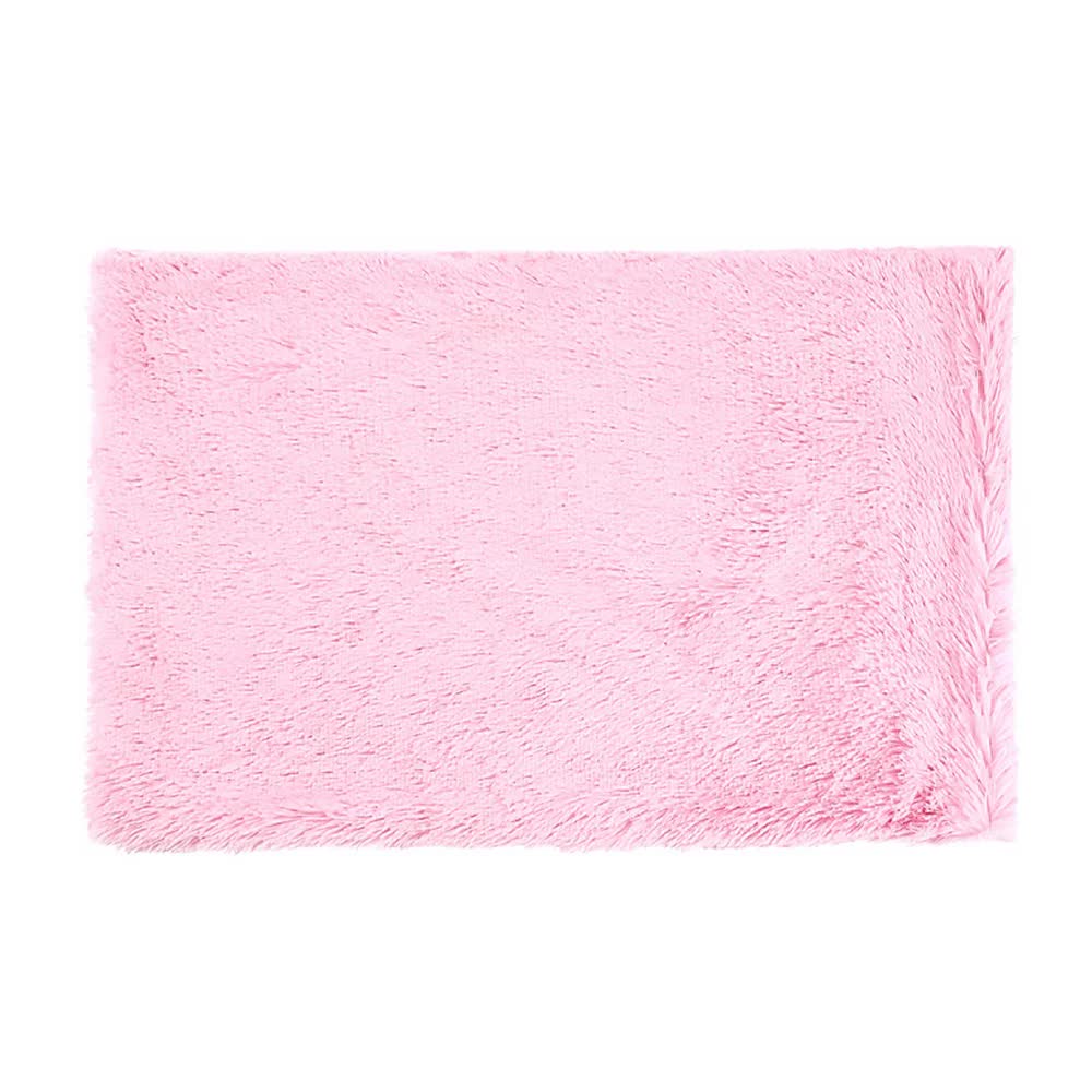 Fluffy Pet Blankets-Soft Faux Fur, Anti-Anxiety Cozy Throws for Cats and Dogs, M 80*55cm light pink