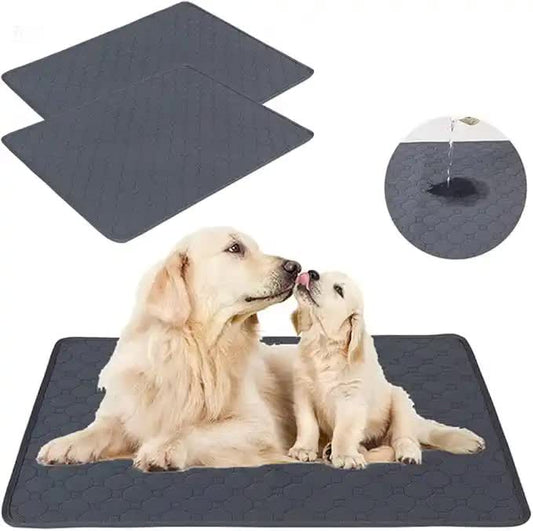 2 PCS Washable Waterproof Pet Pad -Non-Slip, Absorbent, Reusable Mat for Dogs and Cats L(100*70cm)