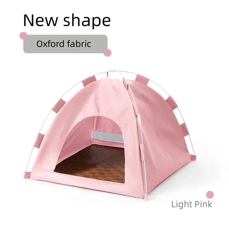 Outdoor Cat House,Pet Tent -Windproof and Dustproof Shelter for Small Pets, Pink, Size: S  35*35*30cm