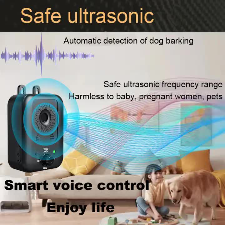 Ultrasonic Wall-Mounted Dog Bark Control Device | Adjustable Frequency Deterrent