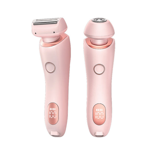 Pink 2-in-1 Electric Razor for Women - Multifunctional Rechargeable Hair Removal Shaver