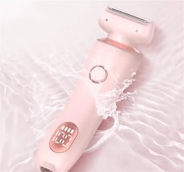 Pink 2-in-1 Electric Razor for Women - Multifunctional Rechargeable Hair Removal Shaver