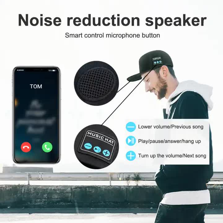 Navy blue Wireless Speaker Hat - Bluetooth 5.4 Baseball Cap with Dual Speakers for Outdoor Sports and Music, Hands-Free Audio Experience