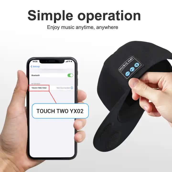 Ash Gray Wireless Speaker Hat - Bluetooth 5.4 Baseball Cap with Dual Speakers for Outdoor Sports and Music, Hands-Free Audio Experience