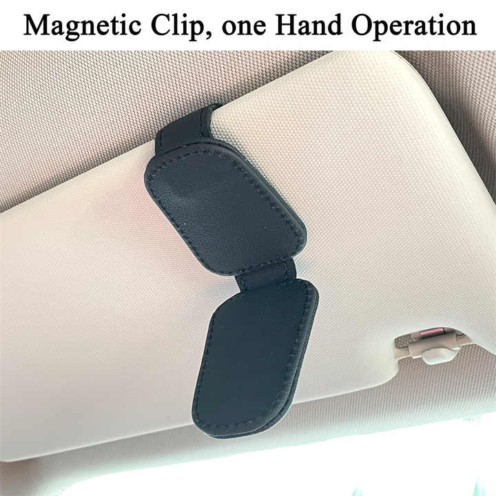 2pcs Pink Car Sun Visor Glasses Holder - Universal Sunglasses Clip for Secure Storage