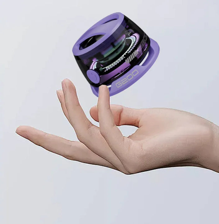 Purple Portable Mini Bluetooth Speaker with Magnetic Base, High-Quality Bass and Surround Sound, Colorful Ambient Lighting, USB Rechargeable, 6-Hour Battery Life