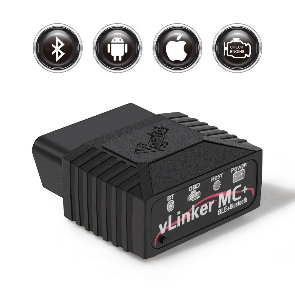 (Bluetooth 3.0 version) Vgate vLinker MC+ Bluetooth OBD2 Diagnostic Scanner - Supports Multiple Car Models & Advanced Protocols, Compatible with Android and iOS