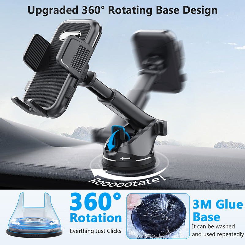 ML-239 Adjustable Car Phone Holder - Universal Suction Mount for Dashboard & Windscreen