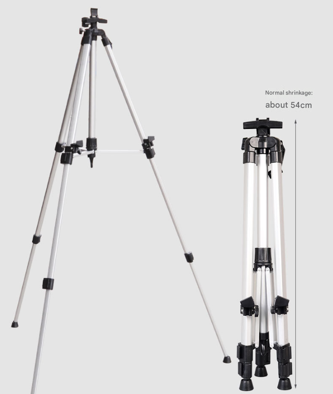 Blue Lightweight Adjustable Aluminum Camera Tripod with Carry Bag - Professional Photography Stand