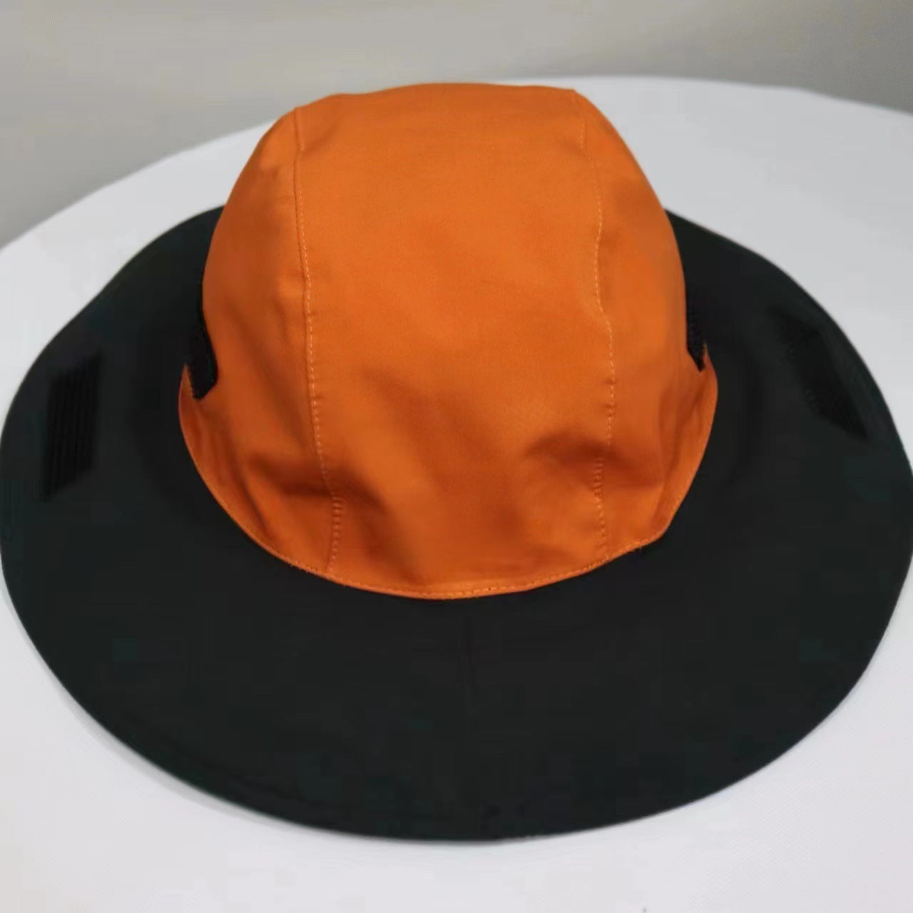 Orange Outdoor Waterproof Wide-Brim Rain Hat - Heavy-Duty Rain Protection