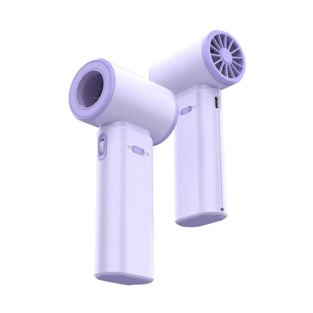 Purple Portable 2-in-1 Mini Handheld Fan and Hair Dryer