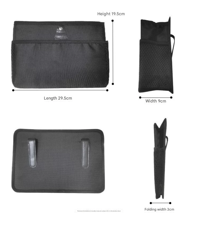 Grey Car Backseat Organizer - Compact and Convenient for Car Storage