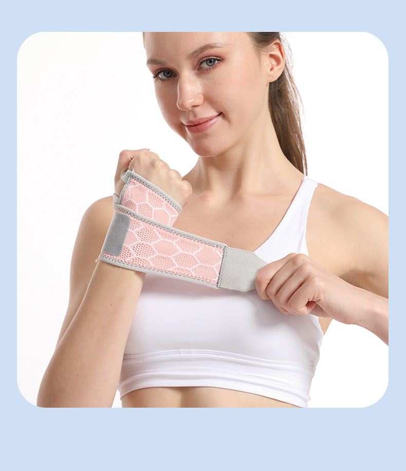 2 Pairs Pink Breathable Sports Wrist Support Wrap - Fitness Gym Wristband for Badminton & Injury Prevention