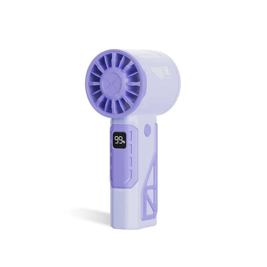 Purple 100-Speed Mecha Handheld Fan | USB Rechargeable High-Speed Mini Fan | Powerful & Silent | Lightweight 150g with 6-8 Hour Battery Life