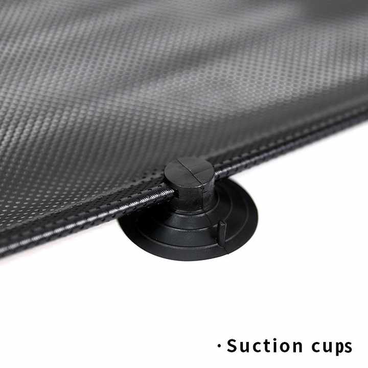 2 Pcs 40*45cm Black Adjustable Retractable Car Side Window Sun Shade - UV Protection, Easy Installation with Suction Cups