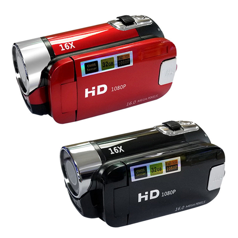 Black Capture Life's Moments: HD 1080P Digital Camcorder - 16MP Photos, 16X Digital Zoom, 2.7" LCD Screen