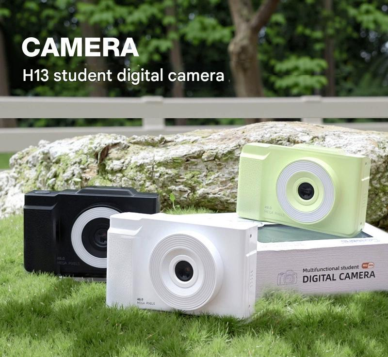 48MP Student Digital Camera with 180 Flip Screen & 3-Setting Fill Light(White)