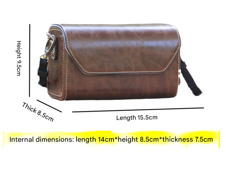 Light Brown PU Leather Camera Bag for Fujifilm X Canon G Olympus PEN - Compact Vintage Design