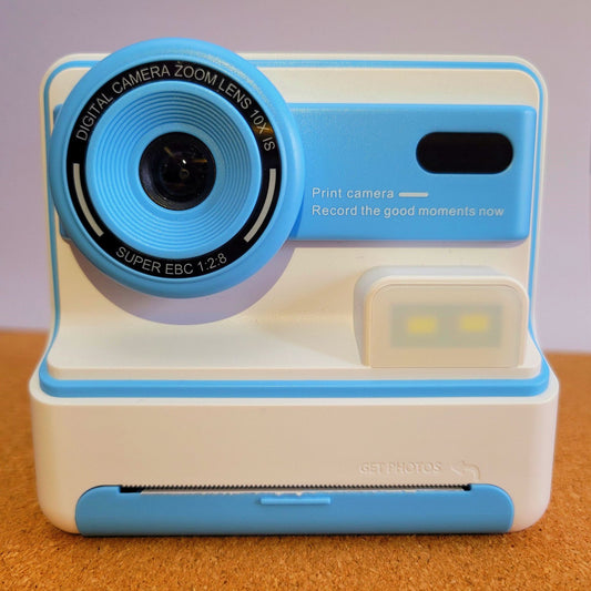 Kids Instant Print Camera - Creative Drawing & Photo Fun with Thermal Printing(Blue+64GB memory card)