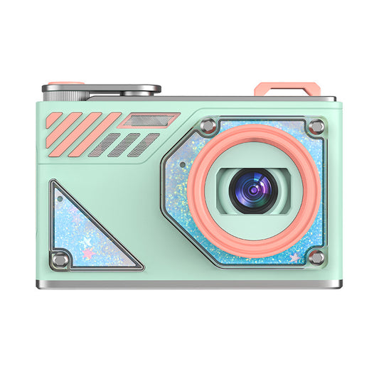 Glitter Sand Design 64MP HD Digital Camera with LED Fill Light & Auto Focus(green)