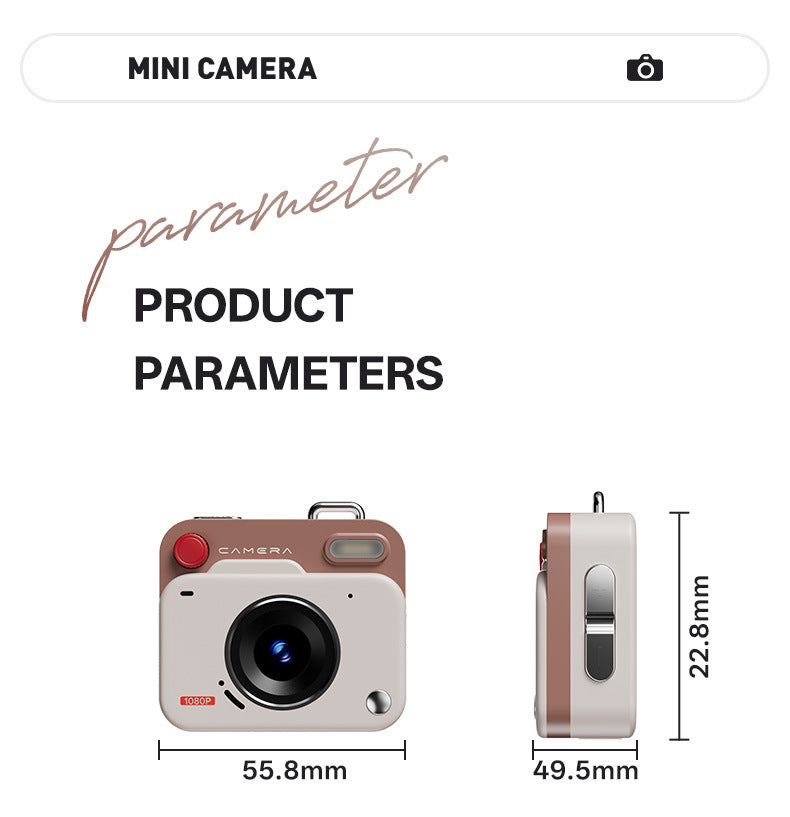 Mini Retro Keychain Camera - 48MP Photos, 1080P HD Video with Built-in Filters & Flash(green)