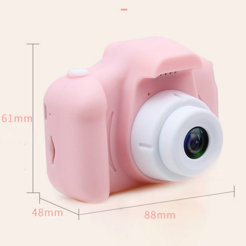 X2 Pink HD Dual Lens Kids Carrot Bunny Digital Camera - Multi-Functions With 20MP Interpolation, Photo & Multiple Filters, 1080P Video and Game
